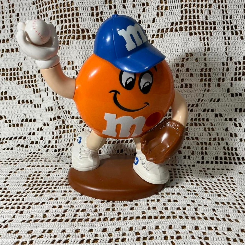 Orange M&M Baseball Figurine 9in x 9in